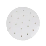 100pcs /Pack Steamer Paper Non-Stick Disposable Grease-Proof Paper Round Air Fryer Pad - Image 2