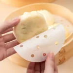 100pcs /Pack Steamer Paper Non-Stick Disposable Grease-Proof Paper Round Air Fryer Pad - Image 6