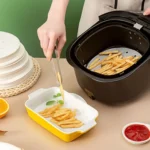 100pcs /Pack Steamer Paper Non-Stick Disposable Grease-Proof Paper Round Air Fryer Pad - Image 9