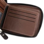 MenBense Men Short Zipper Wallet Coin Purse Large Capacity Multi-Card Money Clip - Image 6