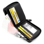 MenBense Men Short Zipper Wallet Coin Purse Large Capacity Multi-Card Money Clip - Image 10