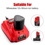 N12 For Milwaukee 10.8/12V Electric Tool Lithium Battery Fast Charger - Image 8