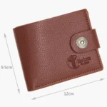 MenBense Men Short Magnetic Clasp Wallet Multi-Card Coin Purse - Image 3