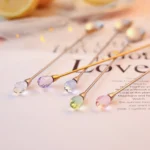 430 Stainless Steel Long Handle Diamond Spoon Honey Stirring Scoop - Image 4