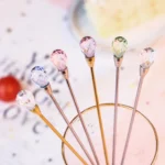 430 Stainless Steel Long Handle Diamond Spoon Honey Stirring Scoop - Image 6