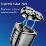 Mini Magnetic Head Shaver Smart LED Display Electric Shaver - Image 4