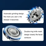 Mini Magnetic Head Shaver Smart LED Display Electric Shaver - Image 7