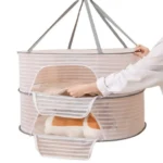 50 x 70cm  Foldable Drying Fishing Vegetables Fish Net Hanging Clothes Drying Storage Shelf - Image 2