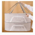 50 x 70cm  Foldable Drying Fishing Vegetables Fish Net Hanging Clothes Drying Storage Shelf - Image 3