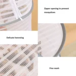 50 x 70cm  Foldable Drying Fishing Vegetables Fish Net Hanging Clothes Drying Storage Shelf - Image 8