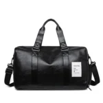 PU Leather Travel Fitness Bag Yoga Sport Training Bag with Shoe Compartment