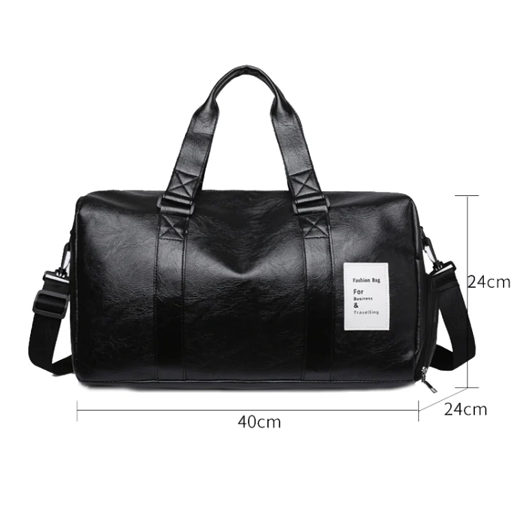 TBD06042075_B2.webp PU Leather Travel Fitness Bag Yoga Sport Training Bag with Shoe Compartment - Image 3