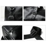 PU Leather Travel Fitness Bag Yoga Sport Training Bag with Shoe Compartment - Image 5
