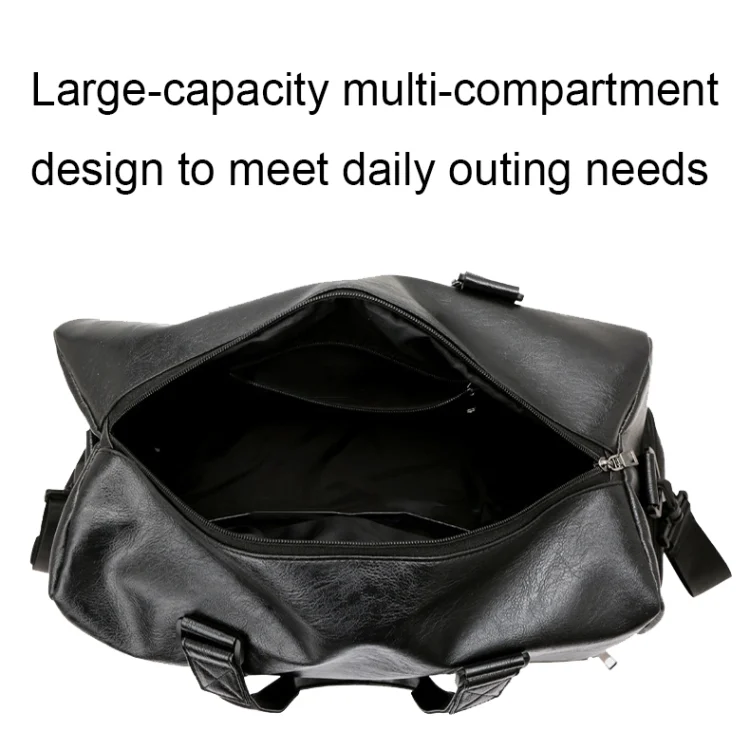 TBD06042075_B5.webp PU Leather Travel Fitness Bag Yoga Sport Training Bag with Shoe Compartment - Image 6