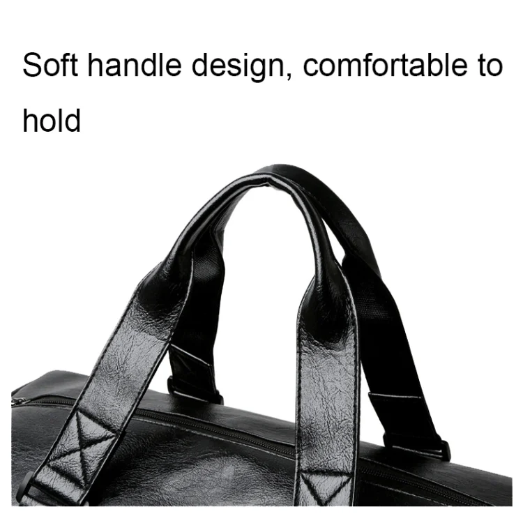 TBD06042075_B7.webp PU Leather Travel Fitness Bag Yoga Sport Training Bag with Shoe Compartment - Image 8
