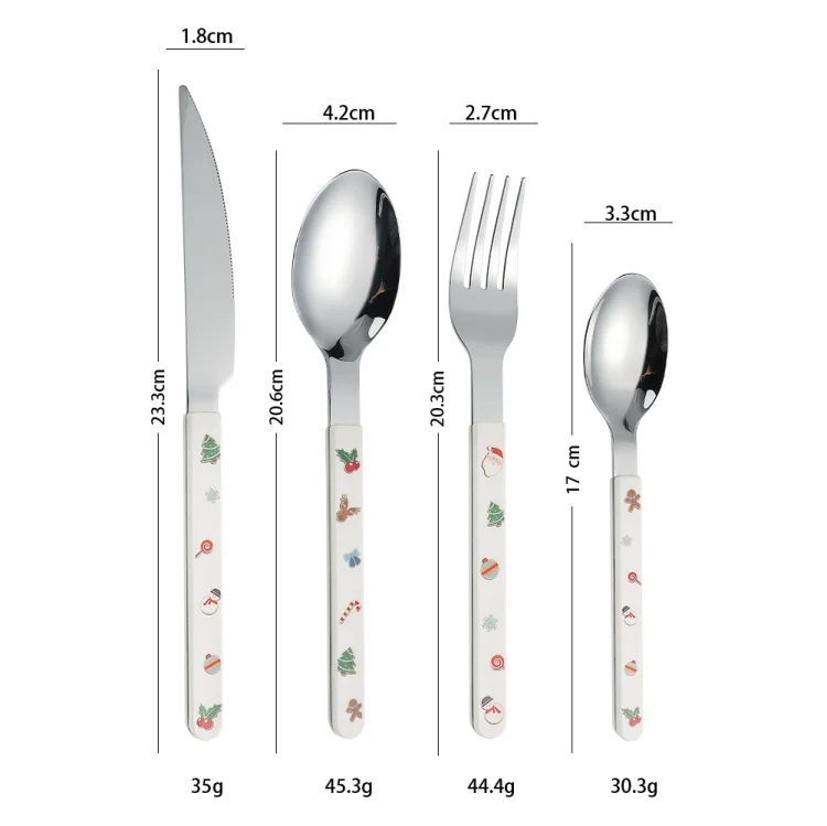 TBD06042077_B2.webp 4pcs /Pack Christmas Knife Fork And Spoon Set Cartoon Cutlery Gift Box - Image 3