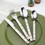 4pcs /Pack Christmas Knife Fork And Spoon Set Cartoon Cutlery Gift Box - Image 5