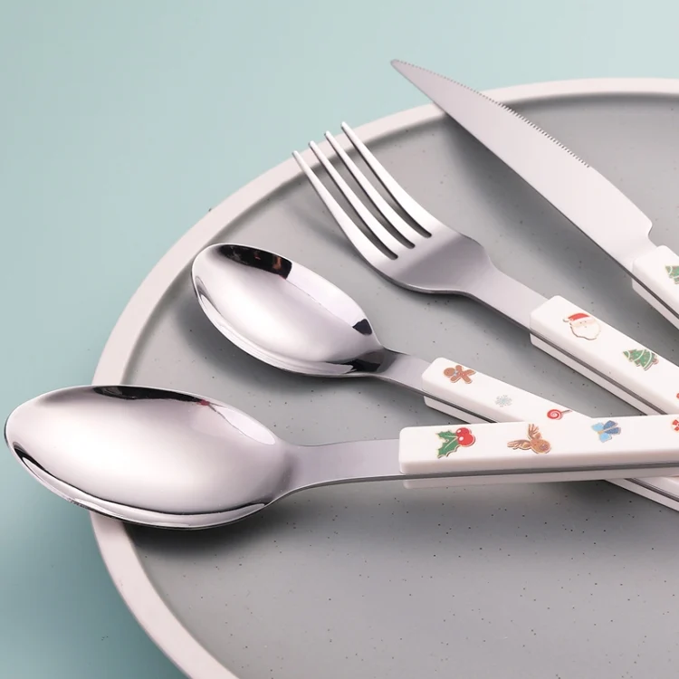 TBD06042079_B2.webp Christmas Cartoon Cutlery Cute Clip Handle Tableware - Image 3