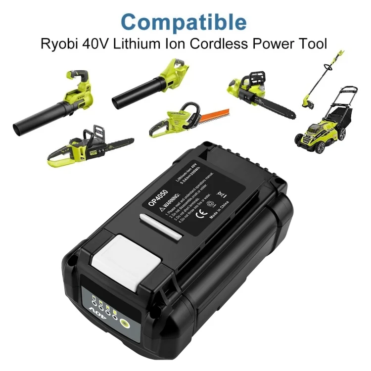 TBD06042083_B9.webp For Ryobi OP4026A / OP4050 40V Lawn Mowers Lithium-ion Battery - Image 10