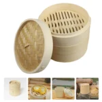 Bamboo Bun Steamer Food Veggie Steamer Basket - Image 2
