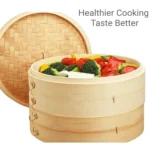 Bamboo Bun Steamer Food Veggie Steamer Basket - Image 5