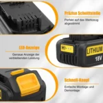 For Dewalt DCB180 / DCB181 / DCB200 18V Electrical Tools Spare Battery - Image 8