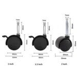 10pcs Swivel Furniture Casters Office Chair Baby Crib Sofa Wheel - Image 3