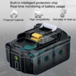 For Makita BL1830 / BL1850 18V Cordless Power Tool Accessories Lithium Battery Pack - Image 7