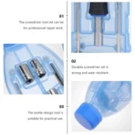 15 In 1 Drinking Bottle Tool Set Transparent Plastic Box Utensil Kit - Image 5