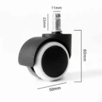 2 Inch 11 x 22mm Plunger Swivel Casters Chair Replacement Wheels - Image 3
