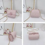 Children Chain Bag Lovely Princess Lingerie Shoulder Crossbody Bag - Image 3