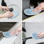 5pcs Double-sided Absorbent Kitchen Dishwashing Sponge Multifunctional Cleaning Rag - Image 9