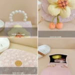 Children Cartoon Flower Pearl Handbag Princess Crossbody Bag Coin Purse - Image 4