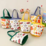 Children Cute Cartoon Canvas Bag Graffiti Bento Bag Parent-Child Handbag - Image 2