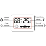 Household Indoor Mini Electronic Temperature And Humidity Meter With Stand - Image 3