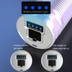 Outdoor White Laser Type-C Charging Telescopic Zoom Flashlight with Power Bank Function - Image 8