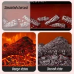 200ml  Fireplace Flame Aromatherapy Air Humidifier USB Colorful Night Light Essential Oil Diffuser - Image 4