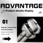 Men Electrical Shaver Portable Mini LED Digital Display Smart Shaving Razor - Image 9