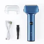 Men Reciprocating 3-Blade Rechargeable Shaver Washable Portable Beard Razor