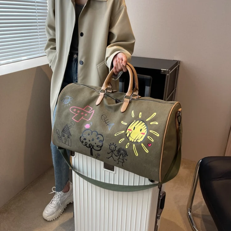 TBD06042149_B7.webp Graffiti Personal Travel Bags Outdoor Casual Large Capacity Handheld Crossbody Bag - Image 8
