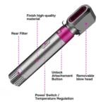 5 In 1 Hot Air Comb Automatic Curling Iron Square Model Hair Styling Comb Curling And Straightening - Image 3