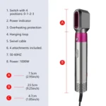 5 In 1 Hot Air Comb Automatic Curling Iron Square Model Hair Styling Comb Curling And Straightening - Image 6