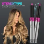 5 In 1 Hot Air Comb Automatic Curling Iron Square Model Hair Styling Comb Curling And Straightening - Image 10