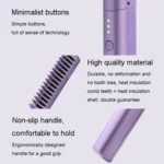 2 In 1 Portable USB Rechargeable Hair Curler Dual Usage Hair Straightening Comb - Image 9