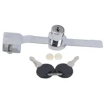 Removable Serrated Glass Sliding Door Lock Window Cabinet Door Latches With Key - Image 2