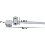 Removable Serrated Glass Sliding Door Lock Window Cabinet Door Latches With Key - Image 3