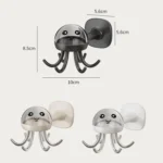 Multifunctional Six-claw 360-degree Rotating Hook Rack Kitchen Storage Seamless Punch-free Hooks - Image 3