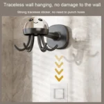 Multifunctional Six-claw 360-degree Rotating Hook Rack Kitchen Storage Seamless Punch-free Hooks - Image 7