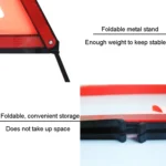 Foldable Car Warning Sign Tripod Automobile Emergency Reflective Triangular Holder - Image 4