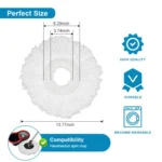 Fine Fiber Mop Pad For 15.8-16cm 360 Rotating Mop Cotton Yarn Replacement Cloths - Image 3